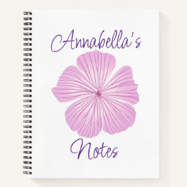 Pink Lavatera Blume Notizbuch