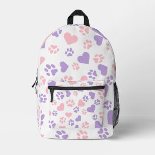 Pink & Lavendel Herzkartentasche drucken Bedruckter Rucksack