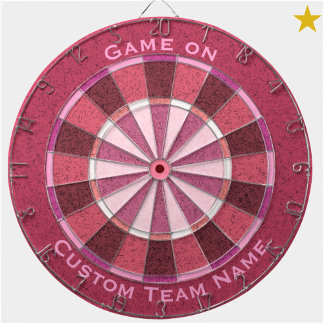 Pink Lavender Custom Phrase Team Name Dartscheibe