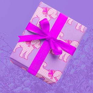 Pink Lavender Doodle Niedlicher Spaß Dekokissen