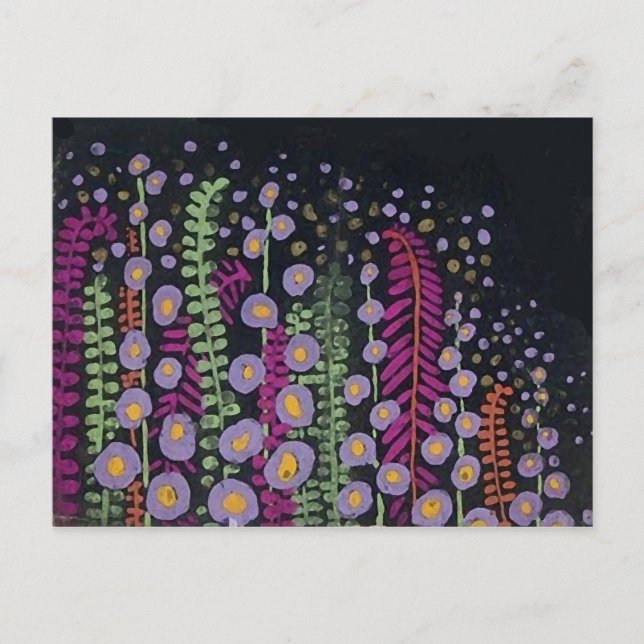 Pink Lavender Fine French Vintag Wallpaper Postkarte (Vorderseite)