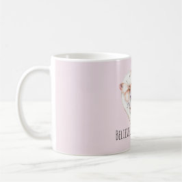 Pink Lavender Floral Heart Butterflies Kaffeetasse