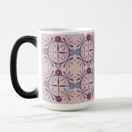 Pink Lavender MidCentury Modern Morphing Mug Verwandlungstasse