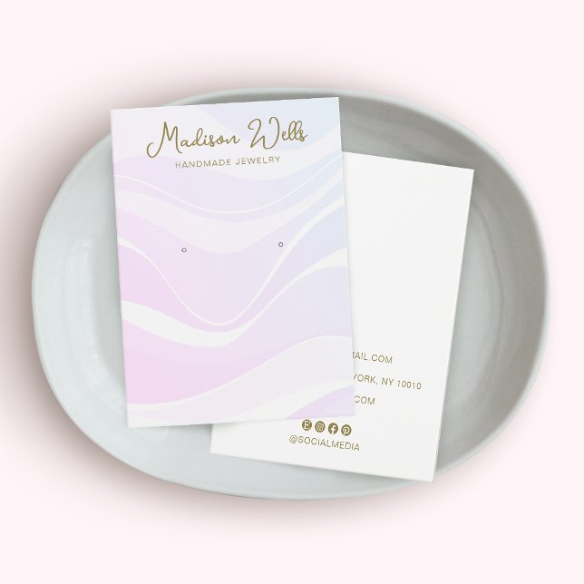 Pink Lavender Waves Earring Display Holder (Von Creator hochgeladen)