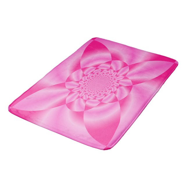 PInk Leaf Badematte (Schrägansicht)