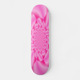 Pink Leaf Petal Skateboard