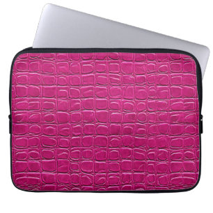Pink-Leder-Effekt Laptopschutzhülle