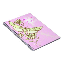 Pink Lemon Limon Butterfly Notebook Notizblock