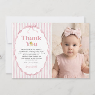 Pink Lemon Themen Baby Shower Foto Danke Karte