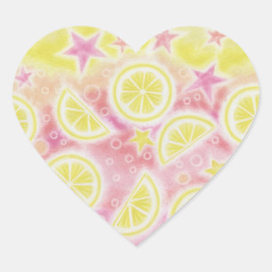 Pink Lemonade Aufkleber Herz