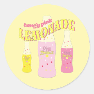 Pink Lemonade Birthday Summer Polka Dot Cute Runder Aufkleber
