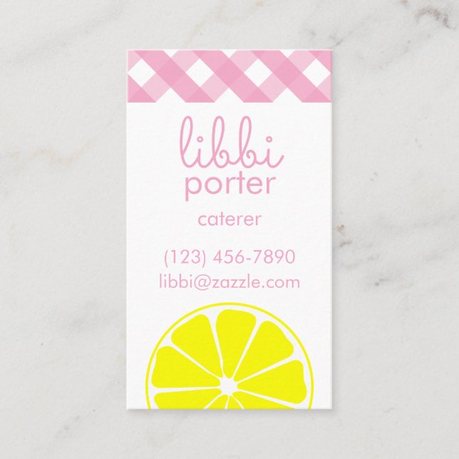 Pink Lemonade Business oder Contact Cards Visitenkarte (Vorderseite)