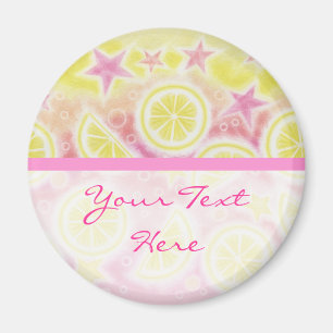 Pink Lemonade "Dein Text" Kühlschrankmagnet Streif