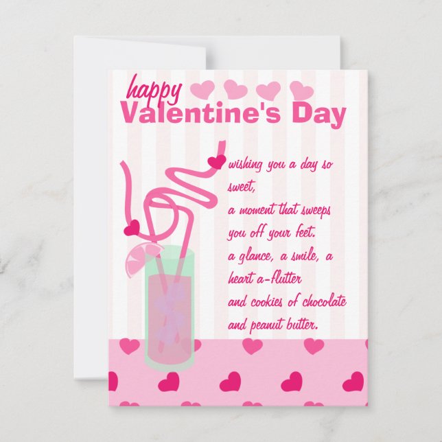 Pink Lemonade für zwei Feiertagskarte (Vorderseite)