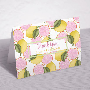 Pink Lemonade Geburtstag Danke Karte