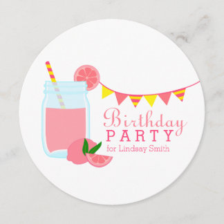 Pink Lemonade Geburtstagsparty Einladung
