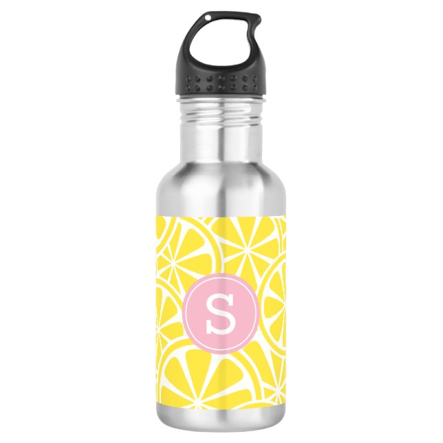 Pink Lemonade Lemon Scheiben Edelstahlflasche (Vorderseite)