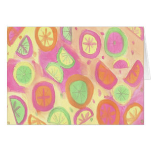 Pink Lemonade Pattern Greeting Card
