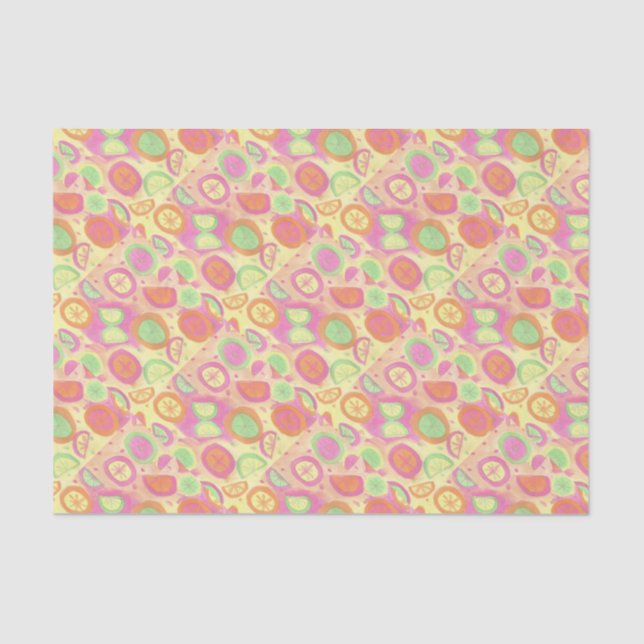 Pink Lemonade Pattern Seidenpapier (Vorderseite)