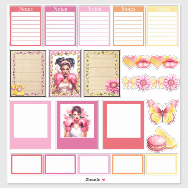 Pink Lemonade Set 2 Planer-Aufkleber Aufkleber (Blatt)