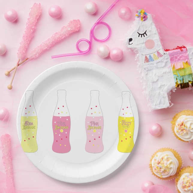 Pink Lemonade Summer Citrus  Pappteller (Party)