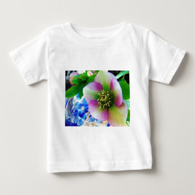 Pink Lenten Rose Baby T-shirt (Vorderseite)