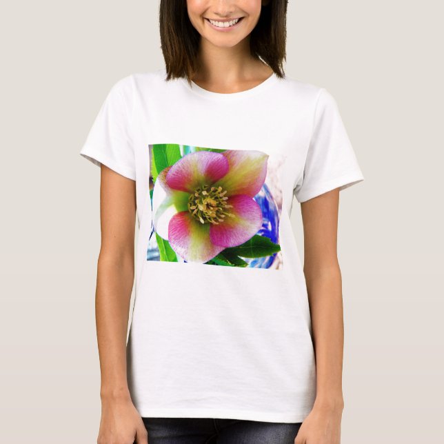 Pink Lenten Rose, T-Shirt (Vorderseite)