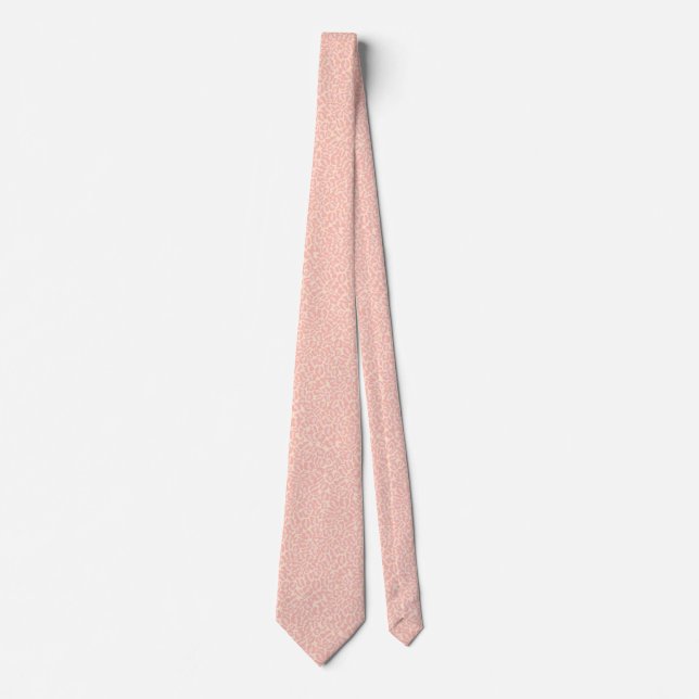 Pink Leopard Animal Print Trauzeugen Krawatte (Vorderseite)