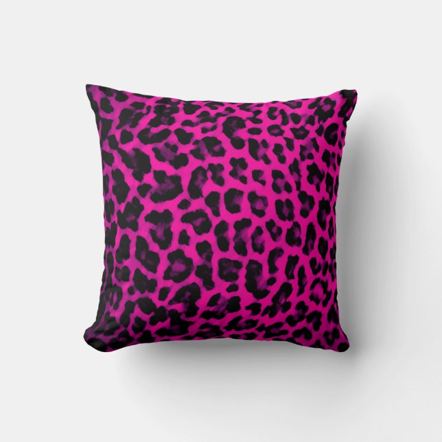 Pink-Leopard-Druck-Kissen Kissen (Vorderseite)