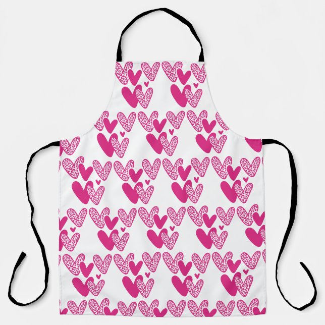 PINK LEOPARD DRUCKHERZEN SCHÜRZE (Vorderseite)