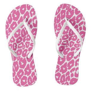 Pink Leopard Druckknopf Flip Flops