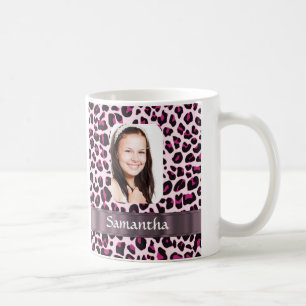 Pink Leopard-Druckvorlage Kaffeetasse