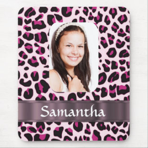 Pink Leopard-Druckvorlage Mousepad