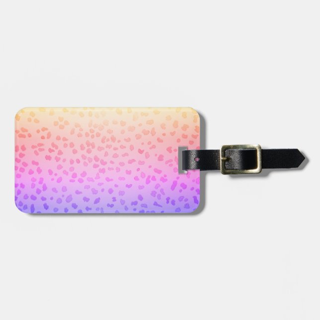 Pink Leopard Gepäckmarke Gepäckanhänger (Vorderseite horizontal)
