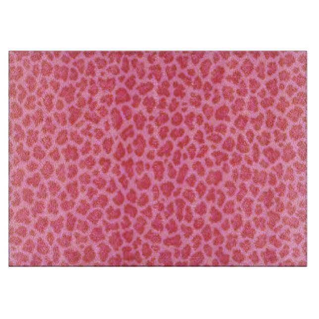 Pink Leopard Hautschneider Schneidebrett (Vorderseite)