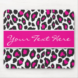 Pink-Leopard-Mausunterlage Mousepad