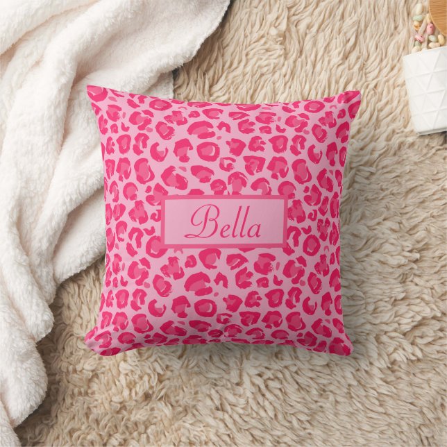 Pink Leopard Muster Kissen (Decke)