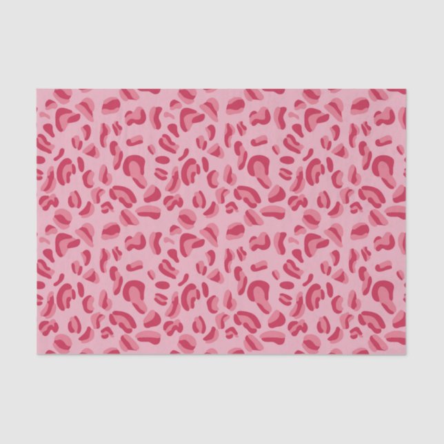 Pink Leopard Muster Seidenpapier (Vorderseite)
