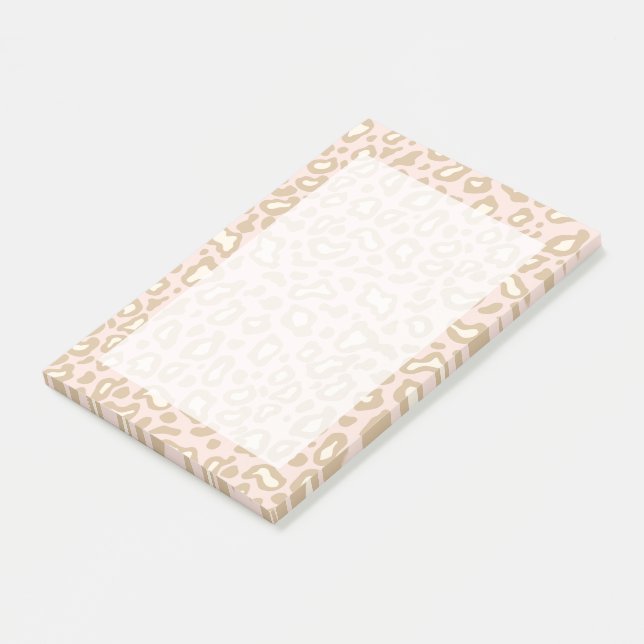 Pink Leopard Post It Notes Geschenk Post-it Klebezettel (angewinkelt)