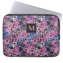 Pink Leopard Print Laptopschutzhülle