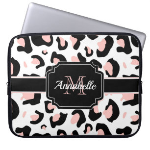 Pink Leopard Print Laptopschutzhülle