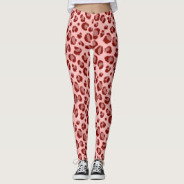 Pink Leopard Print Leggings