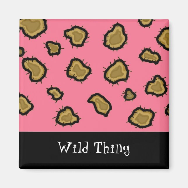 Pink Leopard Print Magnet (Vorne)