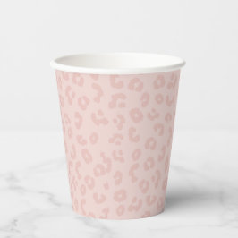 Pink Leopard Print Pappbecher
