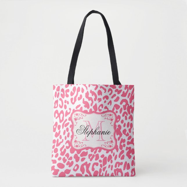 Pink Leopard Print Tasche (Vorderseite)