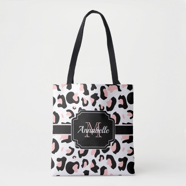 Pink Leopard Print Tasche (Vorderseite)