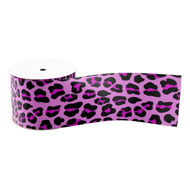 Pink Leopard Ripsband (Spule)
