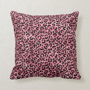 Pink Leopard Tierdruckmuster Kissen