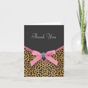 Pink Leopard Vielen Dank Karten