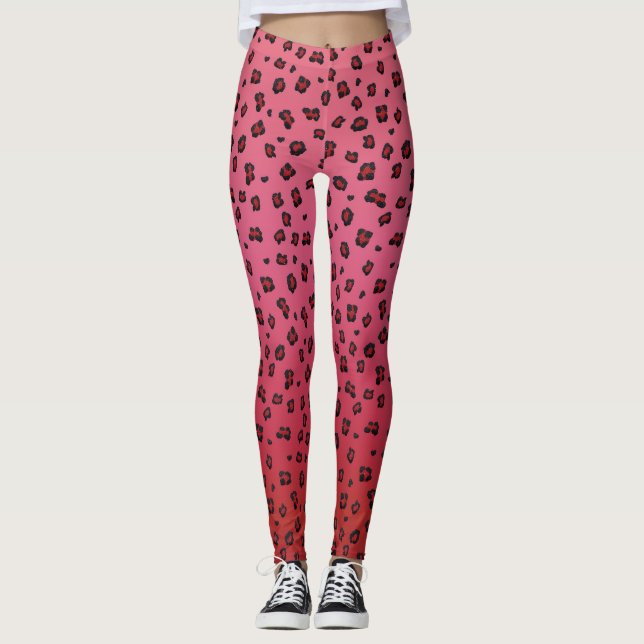Pink Leppard Leggings - Valentine Yoga Pants (Vorderseite)